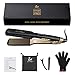 SwanMyst Flat Iron 2 Inch Professional Hair Straightener with Nano Titanium Plates, Dual Voltage, Digital LCD Display with Adjustable Temperature 248°F - 450°F Salon High Heat for All Hair Types
