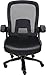 OneSpace Taft Mesh Back Oversized Executive Chair with Pocket Coil Seat Cushioning, Black