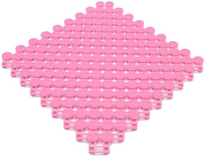 4-Pack Pet Mat for Bunny Rabbit Cage, 9.5 x 9.5 Inches Per Piece Plastic Feet Pad Water Leak Holder in Cages Bunny Dutch Pig Guinea Pigs Mats, Work Most Fine for Smaller Breeds (Pink)