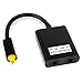 MOBOREST Fiber Optic Audio Cable 1 in 2 Out,2port Toslink Digital Optical Audio Splitter Adapter, Ideal for Connecting Your CD Player Digital Audio Source to Both of Your Receiver and Recorder