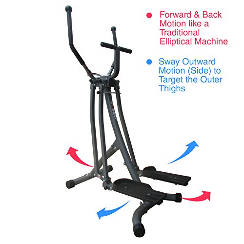 EFITMENT Air Walker Glider Elliptical Machine with Side Sway Action