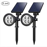 Solar Spotlights, Holan 4-LED Solar Landscape