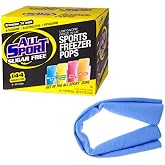 All Sport Zero Hydration Freezer Pops (Case of 144) - Each Case includes 1 Mircofiber Cooling Towel, Blue (Variety Pack (Sugar Free))