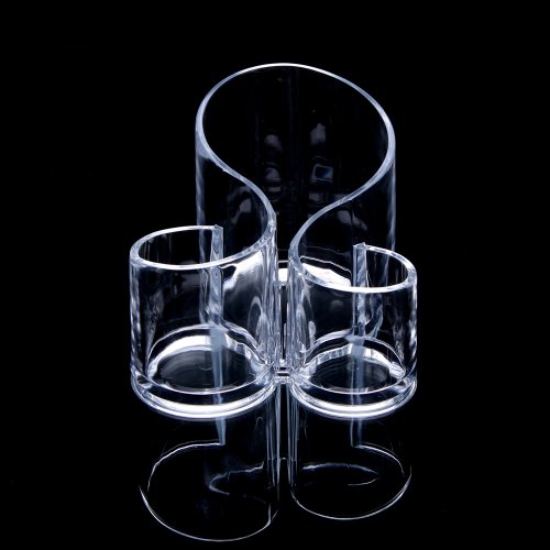 PartyWoo Top Quality Large Wavy Acrylic Makeup Brush and Cosmetic Holder, 1.4 Pound