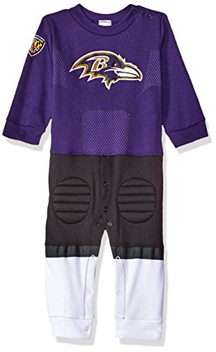 NFL Baltimore Ravens Boys Footless Footysuit, 18 Months, Purple