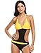 Ekouaer Womens One Piece Swimsuit Push Up Sexy Halter Backless Monokini Swimwear