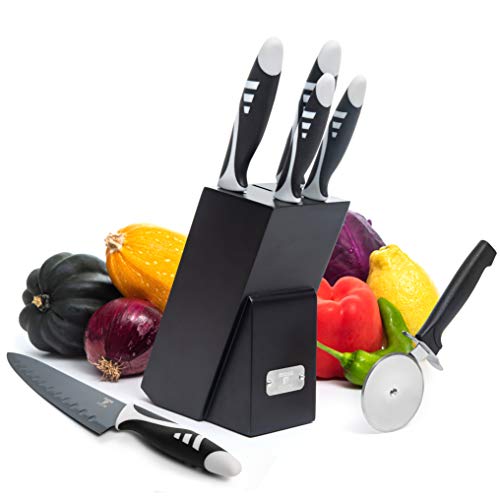 Moss & Stone Professional Kitchen Knife Chef Set, Knife Set With Block