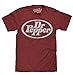 Tee Luv Dr Pepper T-Shirt - Dr. Pepper Oval Logo Crimson Shirt (Large)