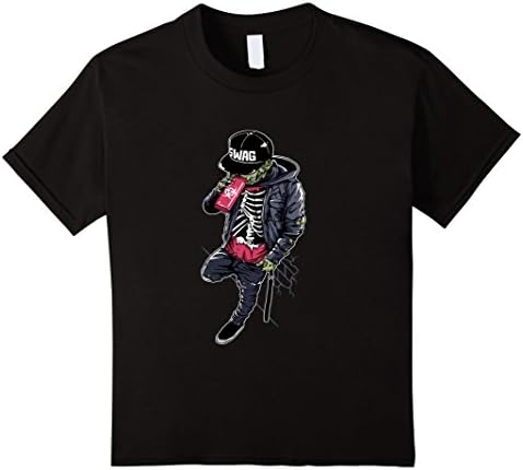 Kids Zombie Swag City T-shirt 10 Black