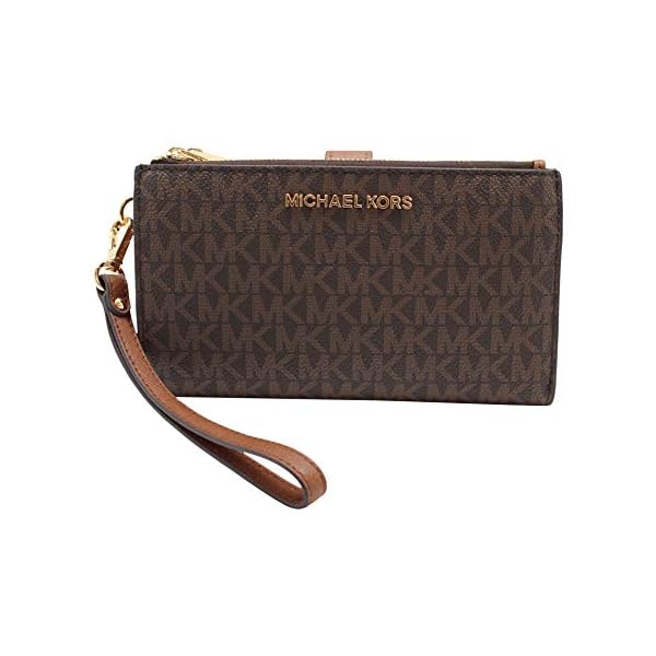 mk jet set travel double zip wristlet