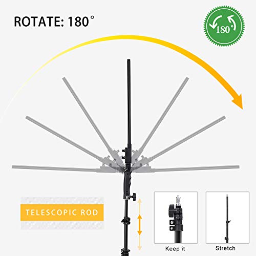 Bi-Color LED Lightweight Video Lights Kit with Tripod Stand Portable Adjustable Brightness Handheld Lamp Photography Studio Continuous Output Lighting Kit for Camera,YouTube Shooting-24W-2 Pack - Thumbnail 4