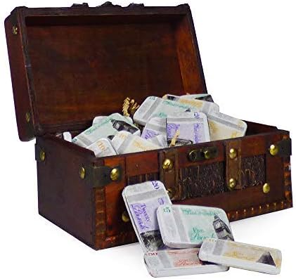 Chocolate Gift in a Trinket Keepsake Chest with Delicious Bank Note Themed Chocolate - Perfect Gift idea for Christmas or Birthday for Boys and Girls