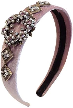 Headbands for Women- Diadia Crystal Sweatband for Sports, Workout or Running, Insulates and Absorbs Sweat, Head Bands for Girls (Pink)