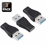 Electop USB 3.0 to USB C Adapter (3 Pack), USB 3.1 Type C Female to USB 3.0 A Male Adapter Converter Support 5Gbps / 640MBps Data Sync & Charging