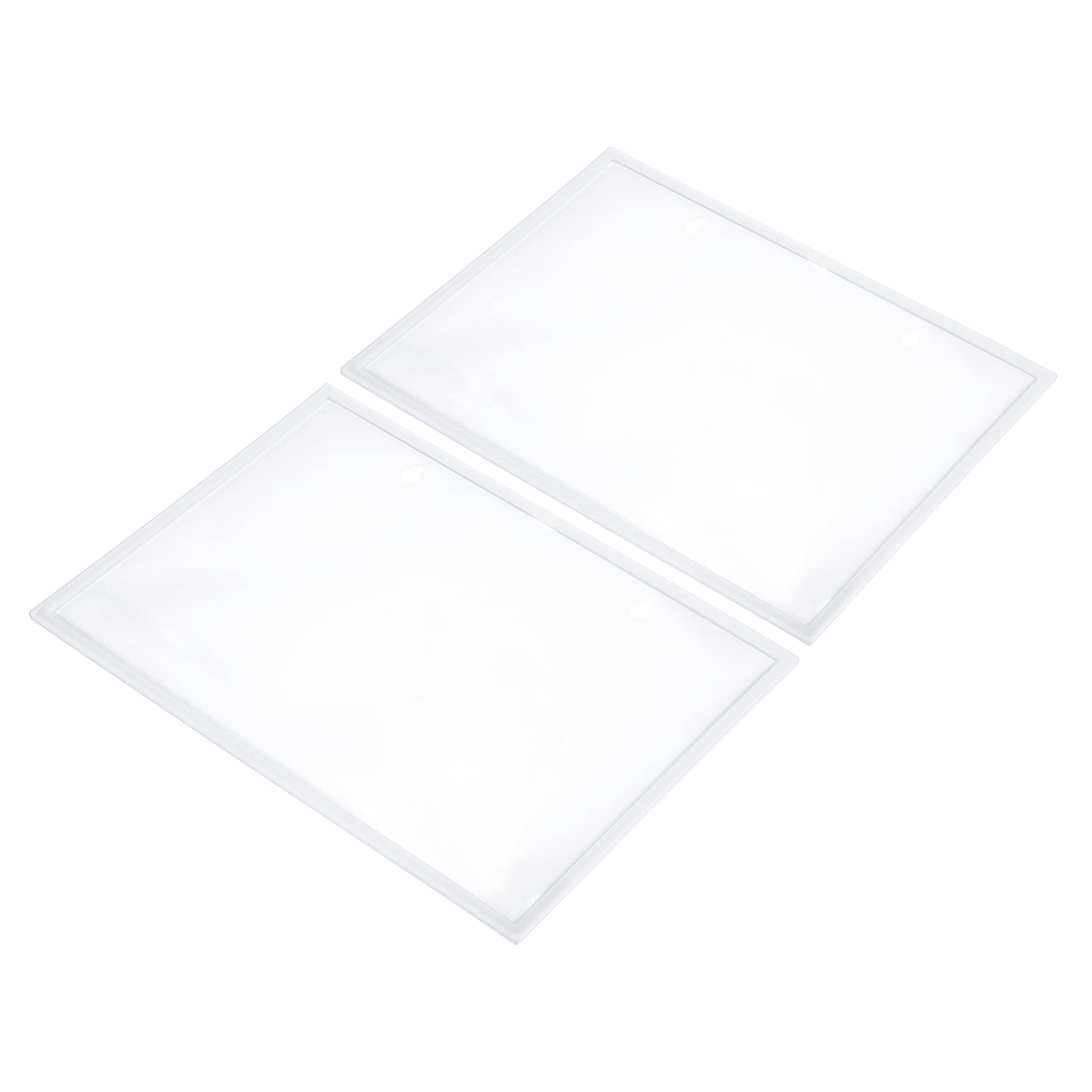 PATIKIL A4 8.5x11 Magnetic Sign Holder, 2 Pack Magnetic Picture Frame Double Sided Display Frame for Refrigerator Metal Home, Office, Picture PVC White