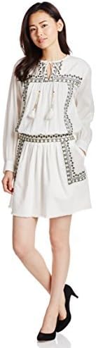 Amazon Co Jp アメリカンラグシー American Rag Cie Navasana スラブコットンクロス刺繍ワンピース オフ ホワイト F 服 ファッション小物