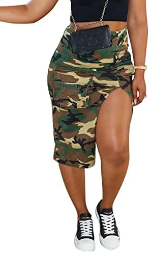 Amazon.com: TIVUZVO Camo Skirts for Women High Waisted Long Maxi