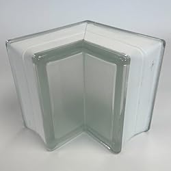 Seves Glass Block 6x6x3 Arctic Sharp Corner 90