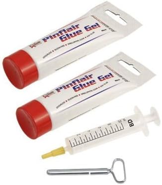 Pinflair Glue Gel & Syringe Non Toxic 2 x 80ml Tubes for Decoupage etc by Pinflair