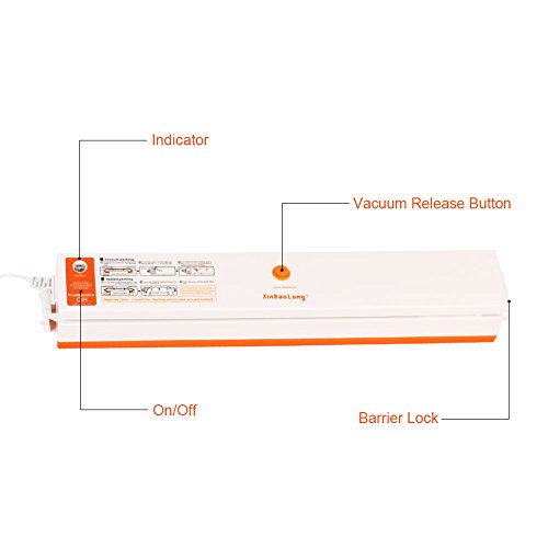 Vacuum Sealer, INKERSCOOP Portable Food Sealing Machine for Household Food Fresh Storage Sealing Packing, Free Heat Seal Bags - Thumbnail 3