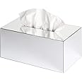 JackCubeDesign Overall Acrylic Mirror Rectangle Tissue Box Holder Case Storage Case Stand Box Napkin Holder Organizer (9.53 x 5.63 x 4.33 inches) - MK219B