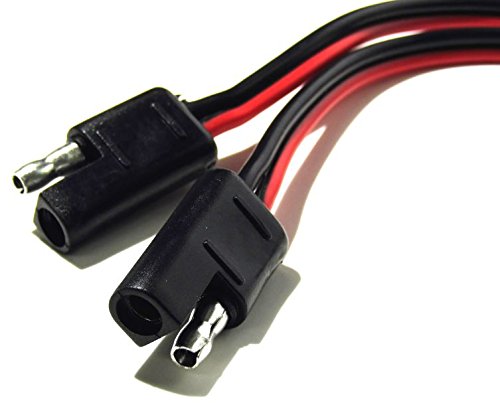 Pro Trucker 2 Pin Quick Disconnect Wire Harness SAE Connector Bullet Lead Cable - (20 Gauge / 12")