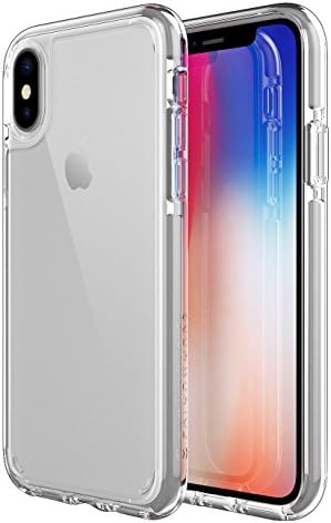 Amazon Com Patchworks Iphone X Clear Case Pure Shield Ex Smudge Free Back Pc Soft Tpu Bumper With Elastomer And Air Pocket Corner Impact Drop Protection Wireless Charging For Iphone X 17 Grey Clear
