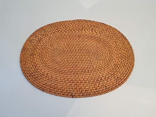 heritage rattan placemat 35cm light natural myer