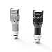2pk Nebo Transport 6311 125 Lumen Rechargeable LED Flashlights Black and Silver