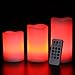 Luma Candles Real Wax Flameless Candles with Remote Control Timer, 3 Candle Set, Vanilla