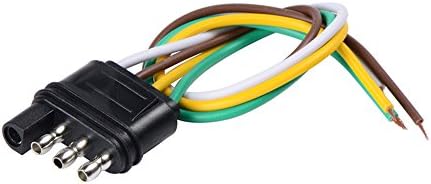 Hi Auto US Style 12 V 7" 4-Way Flat Trailer End Connector Plug