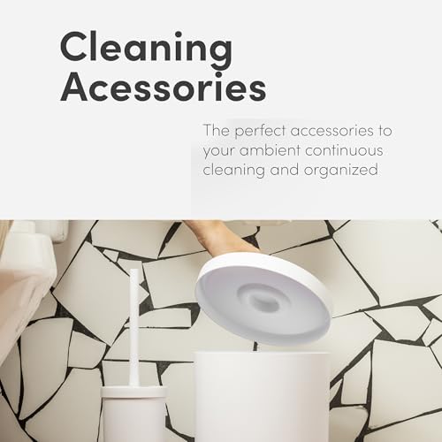 Ou Kit Lixeira 6L e Escova Sanitária Bege Linha Bold
