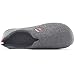 Men's Comfort Polar Fleece Slip on Slippers Color Block Memory Foam House Loafers Shoes w/Indoor, Outdoor Sole (Large/11-12 D(M) US, Gray)