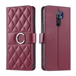 Lucyliy Compatible with Xiaomi Redmi 9 Case Flip PU
