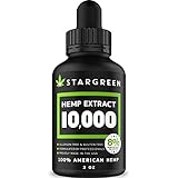 Hemp Oil for Pain Relief - 10000 MG - Vitamin D, E & Omega 3, 6, 9 - All Natural Pain, Anxiety & Stress Relief - Made in USA - Anti-Inflammatory, Hip & Joint Support - Provides Natural Calm Sleep
