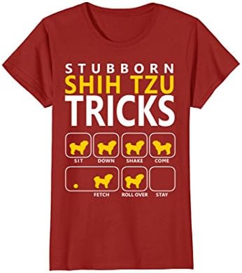 Womens Shih Tzu T-shirt Small Cranberry