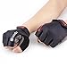 BOODUN Cycling Gloves with Shock-absorbing Foam Pad Breathable Half Finger Bicycle Riding Gloves Bike Gloves B-001, Simple Black, Large