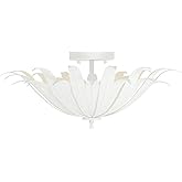 Capital Lighting 249531XW Eden Traditional Bohemian Botanically Inspired Semi Flush Ceiling Light, 3-Light 180 Total Watts, 9