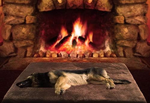 KosiPet High Density Foam Waterproof Mattress Dog Bed Brown Faux Fur 3 (Extra Large)