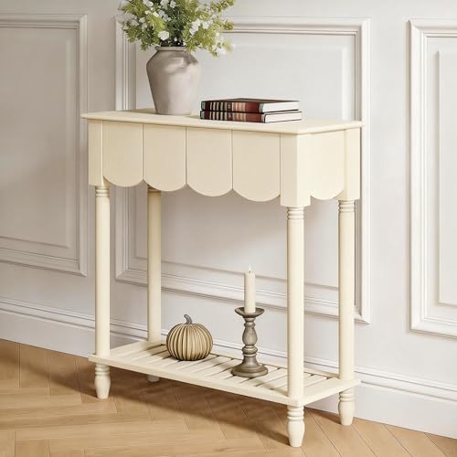 AkeyuanUS Wood Scalloped Entryway Table,Console Table with… at Amazon