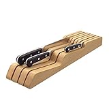 In-Drawer Knife Block,SHZONS German Beech Knife