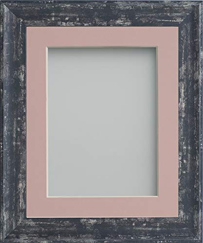 Frame Company Lynton Coal Photo Frame with Pink Mount, 10x8 for 7x5 inch, fitted with perspex — image 1