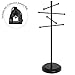 Modern Black Metal Tabletop Jewelry Tree Display Stand / Decorative Bracelet, Earring & Necklace Hanger
