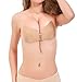 Women's Strapless Bra Self Adhesive Silicone Push Up Reusable Backless Bras with Drawstring
