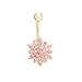Lisli Belly Button Rings Crystal Rhinestone Flower Jewelry Navel Bar Body Piercing