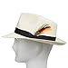 ULTRAFINO Fedora GULLPORT Reward Classic Straw Panama Hat Exotic Feather