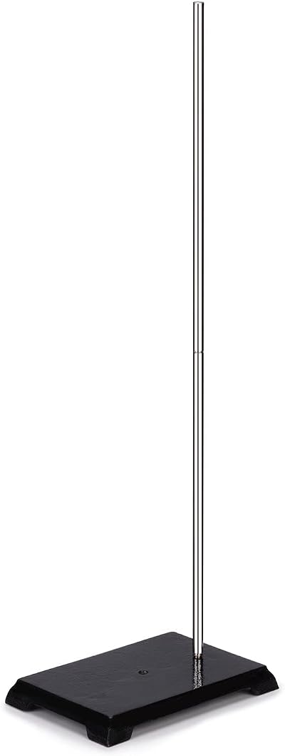 Labasics Lab Stand 7.87x5.12 Cast Iron Support Ring Stand w/ 22.8in Rod