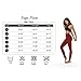 DIBAOLONG Womens High Waist Yoga Pants Cutout Ripped Tummy Control Workout Running Yoga Skinny Leggings Red Lthumb 3