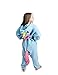 Emolly Fashion Kids Animal Unicorn Pajama Onesie - Soft and Comfortable with Pockets (4, Blue)
