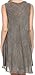 Sakkas 16608 - Vilaya Short Sleeveless Embroidered Sequin Tank Top Caftan Dress / Cover Up - Dark Grey - OS